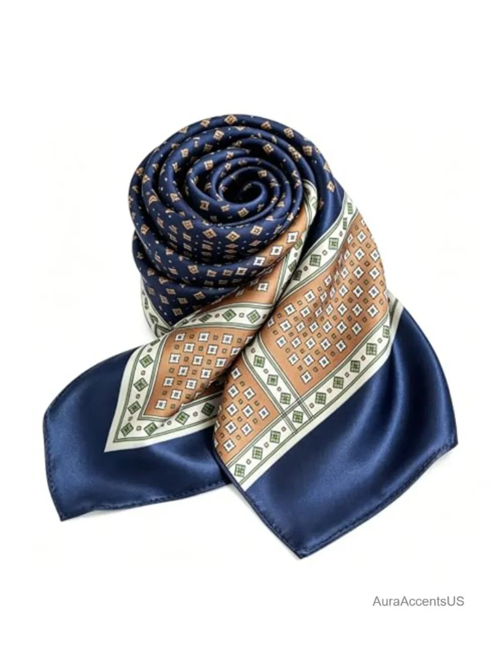 Silky Polyester Fashion Scarf 27.5 Inch Square